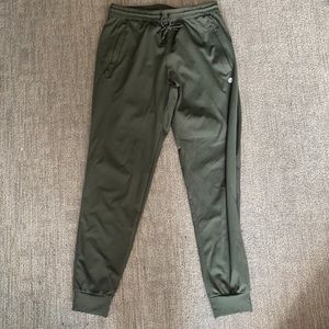 olive green joggers with pockets
